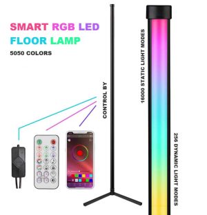 Smart elegant RGB LED hörngolvlampa - 16000 färglägen