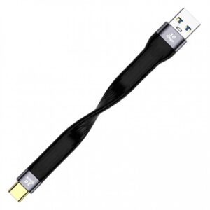 ActionKing USB-C - USB-A kabel, 10Gbps, QC3.0, 5V/3A, 0.14m - Svart