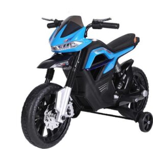 Elektrisk motorcykel för barn | Blå | LED-belysning | Elfordon|3km/h