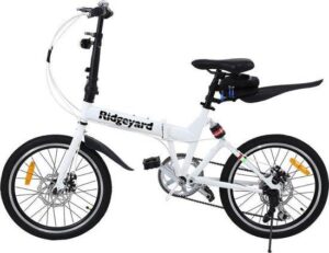 Fällbar cykel | 20 tum | 7 växlar | Vit | Vikbar Cykel | Kompaktformat