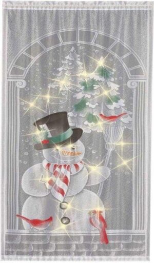 Julhängare -Kerst Curtain | Gamousing Curtain | juldekoration Dekoration | Snögubbe | Polyester