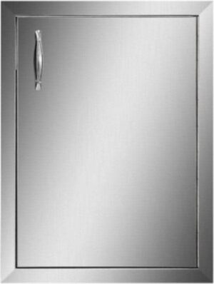 Köksdörr i rostfritt stål Rätt Grill dörr rostfritt stål | Utanför BBQ -dörr | BBQ Access Door | Ståldörr 41,5 x 57 cm | Silver