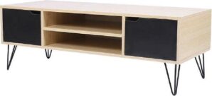 Nordiskt soffbord - soffbord - sidobord - TV -möbler - med förvaringsutrymme - trä - brunt
