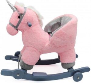 Rocking Horse - Rocking Horse - Toy Horse - Unicorn Toy - Unicorn - With Safety Belt - Pink
