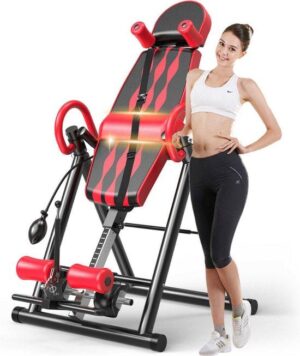 Stretchmaskin Inversionstabell | Hemsträckning | Vikbar Vikbar Fitness | Svart och röd