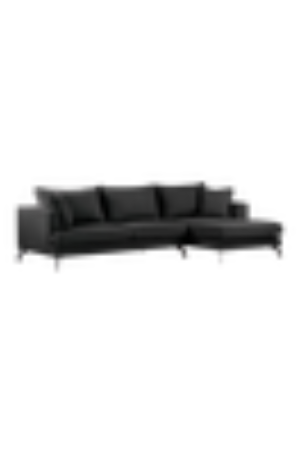 VILLACH soffa 3-sits - divan höger Svart
