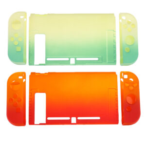 Färgglatt stötsäkert skalgradientfodral för Nintendo Switch spelskonsol skyddande hårt fodral med vipplock