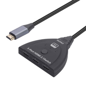MnnWuu 8K 60Hz HDMI 2.1Switch 3 Input 1 Output Videoomkopplare High Speed HDMI Splitter Adapter Kabel för Xbox TV-projek