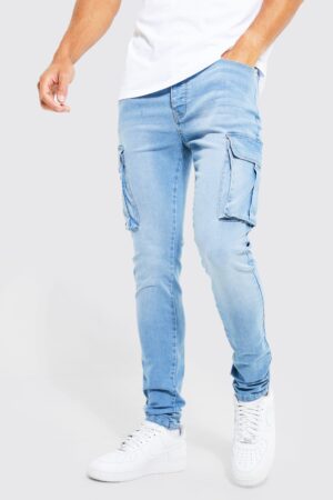 Tall Skinny Cargo Jeans Med Stretch
