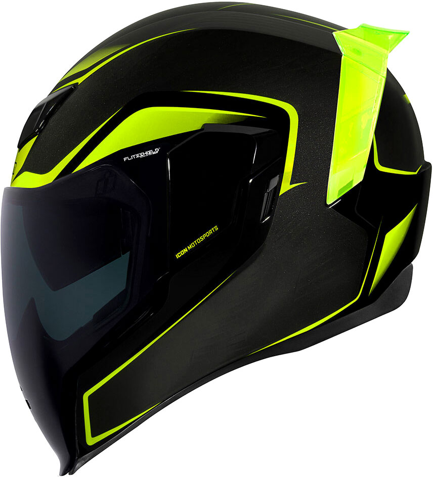 Icon Airflite Crosslink, integral helmet , color: Neon-Yellow/Black , size: S