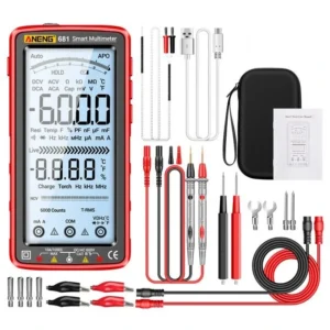 ANENG 681 Uppladdningsbar Digital Professionell Multimeter Spänningsprovare för beröringsspänning AC/DC Spänningsmätare