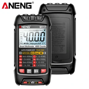 ANENG M117 Digital Multimeter Hög precision True RMS Multifunctional Mätare med AC/DC-spänning Ström Motstånd Kapacitans