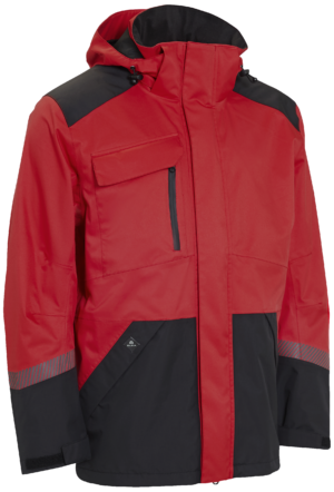 Arbejdsregnjakke stretch 186000 rød/sort Str. 2XL