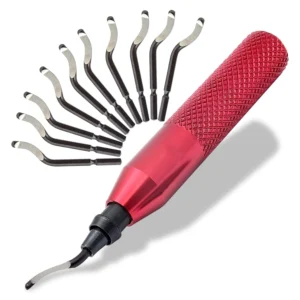 Avgradningsverktyg med 10 BS1010 stål svängblad ergonomiskt aluminiumhandtag för metall, harts, PVC, koppar och 3D-utskr