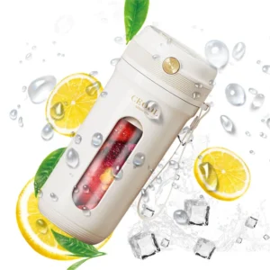 Bärbar Mixer Blender 350 ml Med 10 Blad Elektrisk Fruktjuicer USB-laddning Citron Apelsin Fruktjuicebägare Smoothieblend