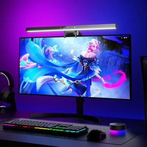 BlitzWolf® BW-CML6 RGB-spelmonitorljusremsa med trådlös fjärrkontroll, dynamisk pickup, steglös dimming/färgtemperatur,