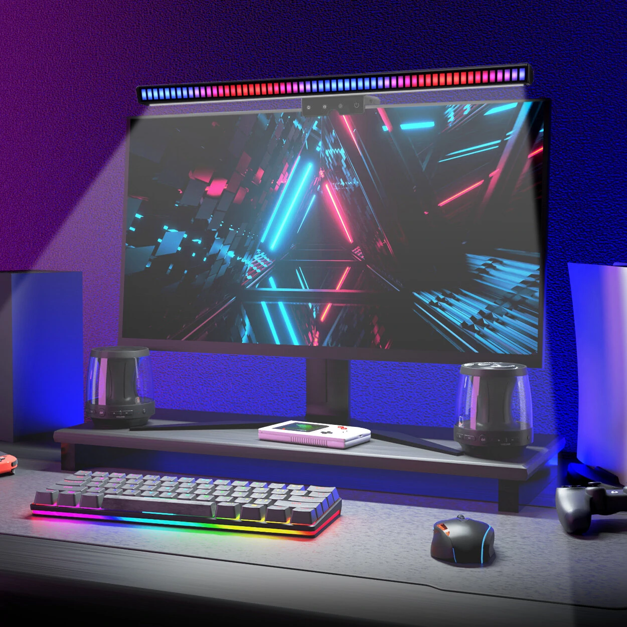 BlitzWolf® BW-NEW CML4 RGB Gaming skärm Ljusramp APP-kontroll Dubbel ljuskälla Justerbar ljusfärgstemperatur Ögonskydd M BlitzWolf® BW-NEW CML4 RGB Gaming skärm Ljusramp APP-kontroll Dubbel ljuskälla Justerbar ljusfärgstemperatur Ögonskydd M