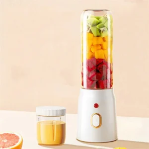 Elektrisk juicerkopp med 2 koppar bärbar juicemixer 10 blad USB-laddning färsk fruktjuice personlig mixer smoothie för r