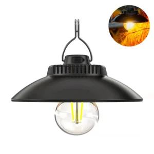 IPRee Bärbar Solcell Retro Campinglampa Typ-C Uppladdningsbar Hänglampan Dimmbar Utomhusträdgårdsdekoration Lampa för Ca