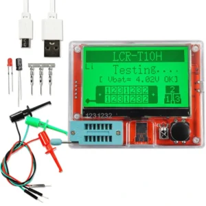 LCR-T10H Transistortestare Multimeter TFT-skärm Automatisk mätning 3,7V litiumbatteri 25pF-100mF 0,01Ω-50MΩ 80x60x20mm