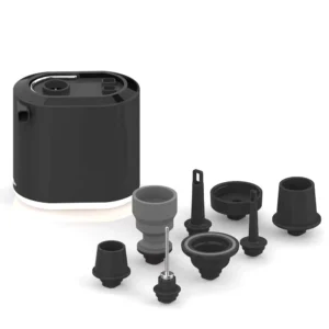 Mini luftpump för inflatables bollar sängar 2 i 1 uppladdningsbar med campingljus,kompakt inflatorpump för flytande före