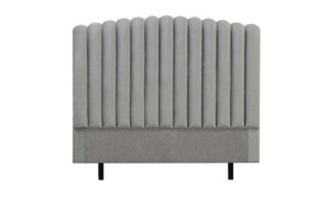 PRIMO HIGH 160 Sänggavel Sammet Ljusgrå