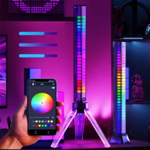 RGB ljusstång Music Sync Pickup Rhythm lampa APP-kontroll Röstaktiverad Atmosfärsljusstång för bilar Gaming Room
