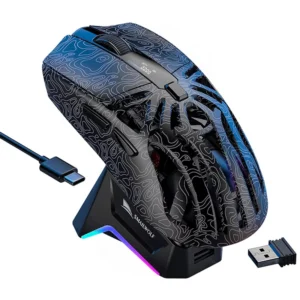 Smailwolf M8 Trippel-Läget Trådlös Gaming-Mus PAW3311 Sensor 12000DPI 72g Lättviktig Strömvisning Esports Mus med RGB La