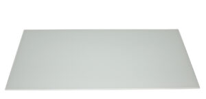 Stänkskydd vit frostat härdat glas 600x300 mm.