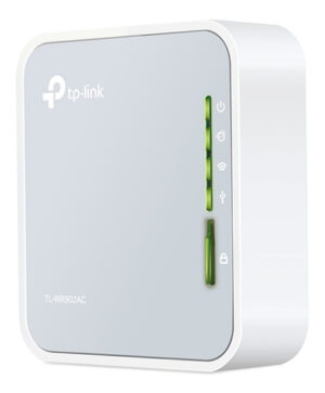 TP-link WR902AC trådlös reserouter, dubbelband, 5 GHz/433 Mbps, vit