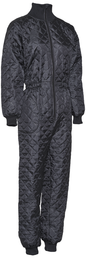 Termoheldragt m/høj hals quiltet 168011 sort Str. 3XL
