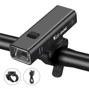 VÄST CYKLING 600/800 Lumen Cykelstrålkastare Bärbar Lätt Aluminium Ficklampa Vattentålig Typ-C Laddning Snabbfrigörings