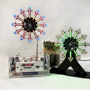 DIY LED Pariserhjul Kit Ljudstyrd Spektrum 5V 1A Animationslägen 6 Spektrumlägen Elektronik Utbildningskit