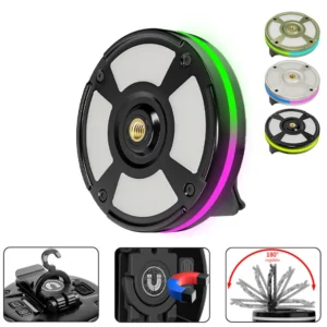 IPRee Multifunktionell Utomhus Vattentålig Campinglampa, Bärbar Cap Clip Kroku Magnet Rgb Atmosfär Campinglampa