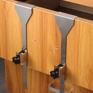 Osynlig inbyggd handtag lådklämma justerbar rostfritt stål frammonterad klämma DIY-installation sömlös design