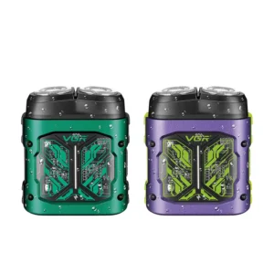 VGR V-344 Mini Rakapparat med LED-display Dubbel Rotationshuvuden IPX6 Vattentålig USB-laddning Bärbar Reser Electric Ra