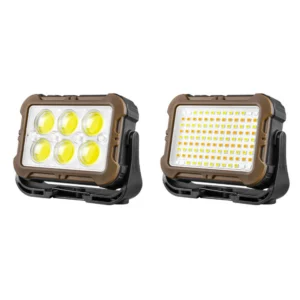 Bärbar uppladdningsbar solenergilampa för camping 360° belysning bilreparation med magnet ficklampa COB bilunderhålls kr