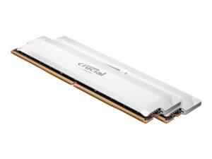 Crucial Pro - Overclocking Edition - DDR5 - sats - 32 GB: 2 x 16 GB - DIMM 288-pin - 6400 MT/s / PC5-51200 - CL38 - 1.35 V - ej buffrad - icke ECC - vit