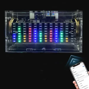 DIY bluetooth APP högtalar kit med färgstark spektrum-stereoljud justerbar ljuselektroniskt svetsningskit