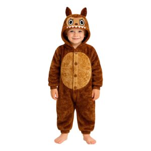 Lulu Monster Brun Onesie Barn Maskeraddräkt - Large