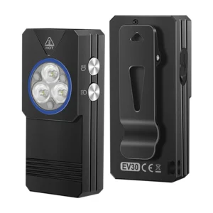 SEEKNITE EV30 550 Lumen Mini Ficklampa Uppladdningsbar Klar Liten LED Pocket Flat Lampa med Klämma Magnetisk Svans,Nycke