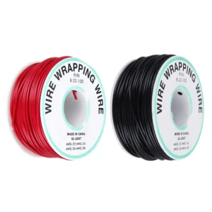 30M 22AWG Svart/Röd UL 1007 Kabel Linje PCB-tråd Tennad Koppar Fast Ledningar OK Linje Elektrisk Ledning DIY