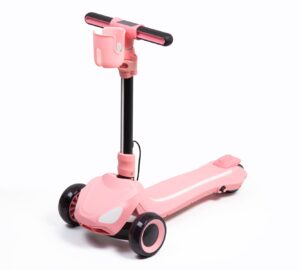 Barn Elsparkcykel X-Pro Nova - 3-hjulig med RGB-ljus Rosa