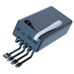 C12D 12-cell 18650 Batteri Power Bank Fodral med Integrerade 4 Kablar Lödfri DIY Power Bank Kit Batteri Utbytbar