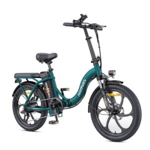 HillMiles MilePort 1 20" Fatbike Elcykel, 250W Motor, 36V 13Ah Batteri, 25 km/h, Upp till 100 km Räckvidd, Perfekt för Stadspendling