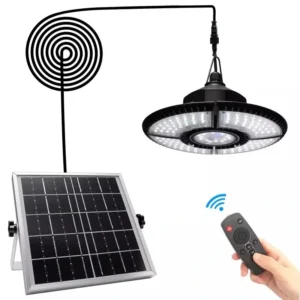 Solar Hängande Lampa Utomhus Inomhus Split Remote Timing Dimbar Solar Lampa Hopfällbar Solbelysning Garage Trädgård Sola