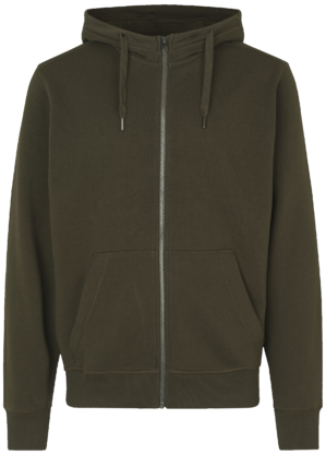 Core hoodie-cardigan med känguruficka oliv S