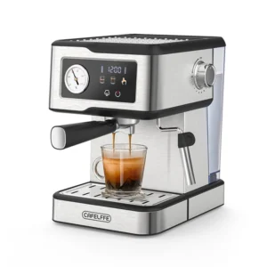 [EU Direkt] CAFELFFE MK-901 Espresso Kaffemaskin med Mjölkskummare Dampf Semi-automatisk Liten Husgeråds Kaffemaskin Sma