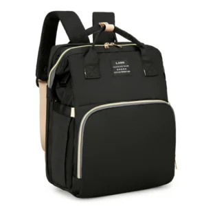 Fällbar babysäng,multifunktionell mamma ryggsäck,stor utomhus babyskötväska,stilig och praktisk blöjryggsäck