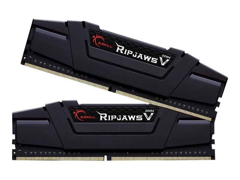 G.Skill Ripjaws V - DDR4 - sats - 16 GB: 2 x 8 GB - DIMM 288-pin - 3600 MT/s / PC4-28800 - CL18 - 1.35 V - ej buffrad - icke ECC - classic black G.Skill Ripjaws V - DDR4 - sats - 16 GB: 2 x 8 GB - DIMM 288-pin - 3600 MT/s / PC4-28800 - CL18 - 1.35 V - ej buffrad - icke ECC - classic black